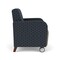 Lesro Siena Wide Guest Chair w/ FrontCasters, Walnut Legs, RS NightSky Back, MD Farro Seat, RS NightSky Panels SN1201 - alternate 3